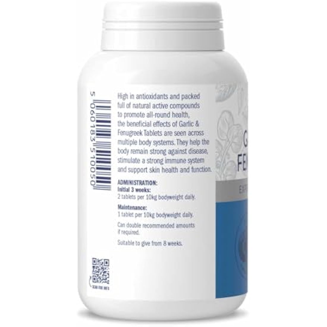 DORWEST HERBS Garlic and Fenugreek Tablets for Dogs 500 Tablets