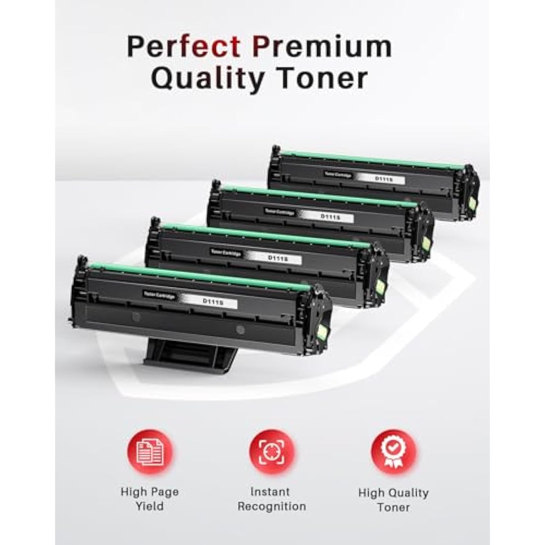 Halloya D111S D111L Compatible Toner Cartridges Replacement for Samsung MLTD111S MLT-D111S for Xpress M2026 M2026W M2020 M2020W M2022 M2022W M2021 M2021W M2078W M2070 M2070W M2070FW (Black, 4 Pack)