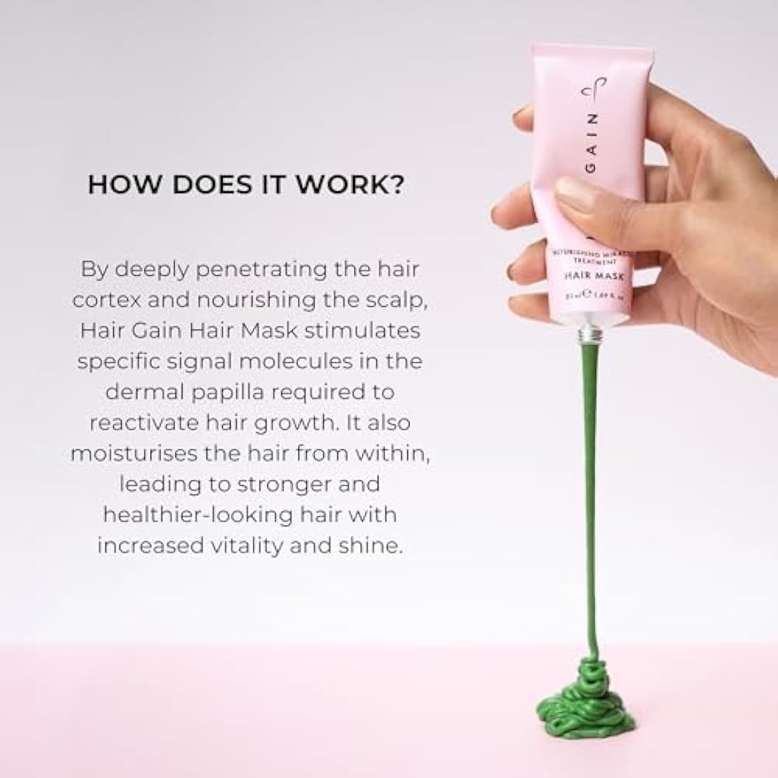 Hair Gain Nourishing Hair Mask - Intense Long-Lasting Hydrating Hair Mask for Dry Damaged Hair, Increased Hair Growth - Deep Conditioning, Moisturising Hair Treatment, Frizz Control, Curly Hair 180ml