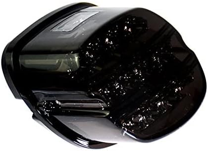 HDBUBALUS Motorcycle Rear Led Tail Light Brake Running License Plate Taillight Fit for Harley Sportster Touring Road King Electra Glide Dyna Fat Boy Night Train Softail Smoke Lense 1 Pcs