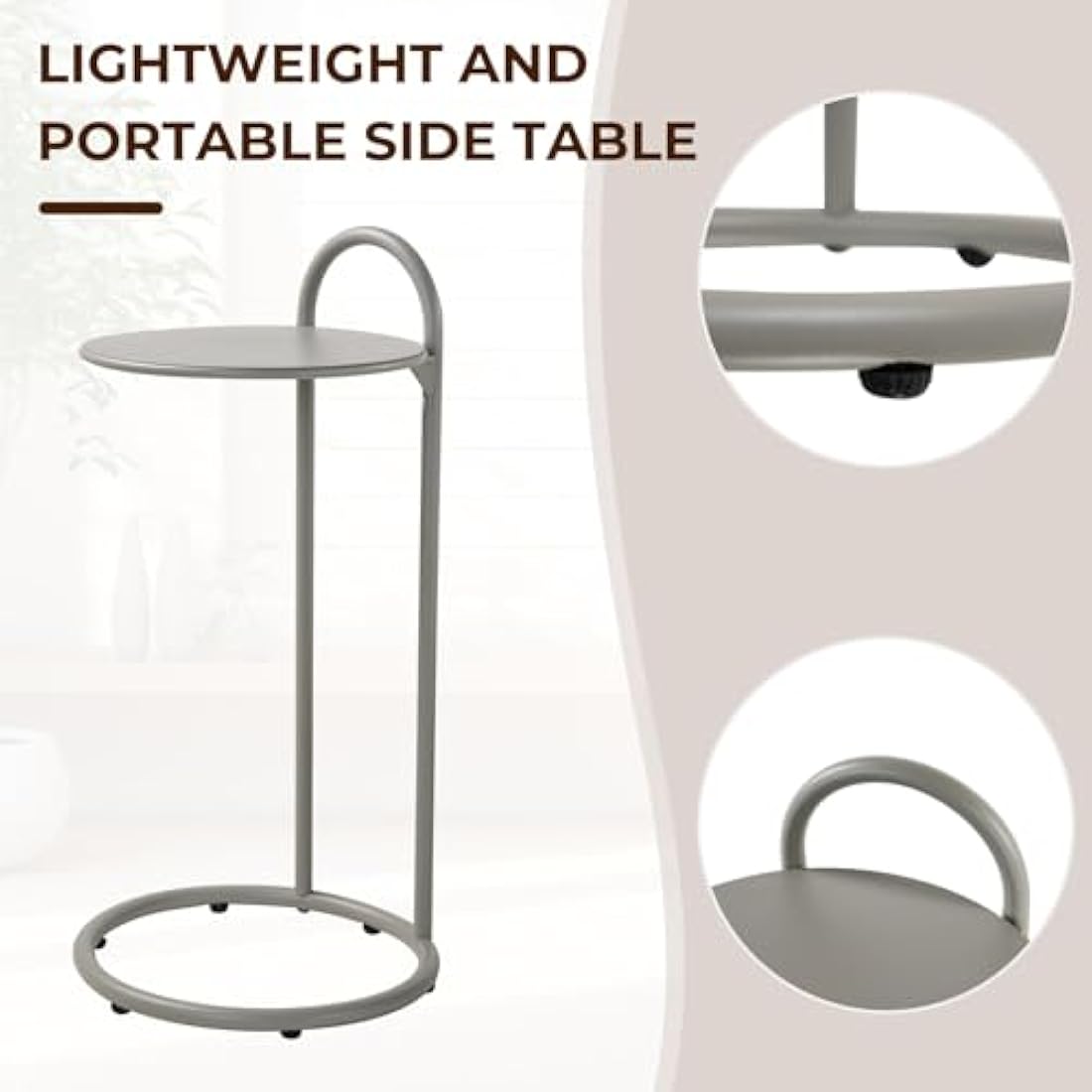 Grand patio Sun Lounger for garden, Garden lounger with Side Table and footstool, Recliner Chair with Removable Cushion for Adults, Reclining Garden chairfor Patio, Living Room, Outdoor, Champagne