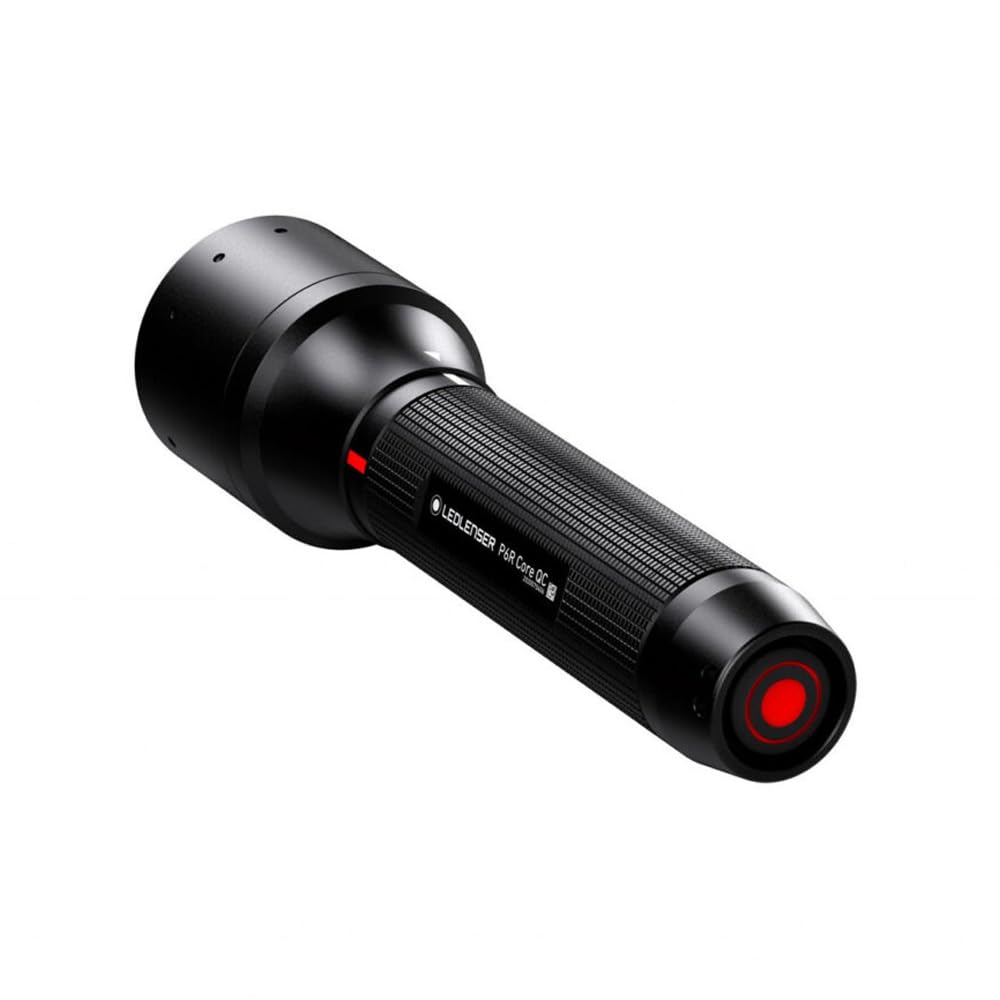 Ledlenser P7R torch LED, 1000 lumens, rechargeable Lithium 18650 battery, 210m long distance beam, focusable, up to zu 40h runtime, incl. magnetic charging system and wall mounting, Flashlight