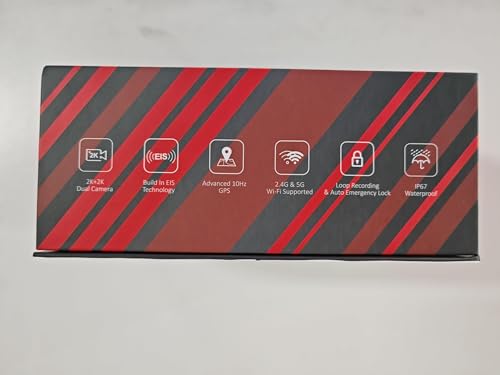 K7 Motorcycle Dash Cam Front and Rear with EIS Anti-Shake 2K + 2K@30FPS or 1080P + 1080P@60 FPS Motorbike Camera, GPS, Wi-Fi, 24Hrs G-Sensor, Waterproof Motorcycle Camera Support 512 GB Max