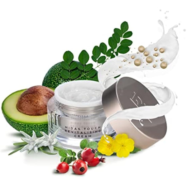 Emma Hardie 50ml Midas Touch Revitalising Face Cream with Hyaluronic Acid and Vit E, Improves Firmness & Elasticity, Increases Hydration & Tightens, Suitable for Sensitive Skin, Vegan & Cruelty Free