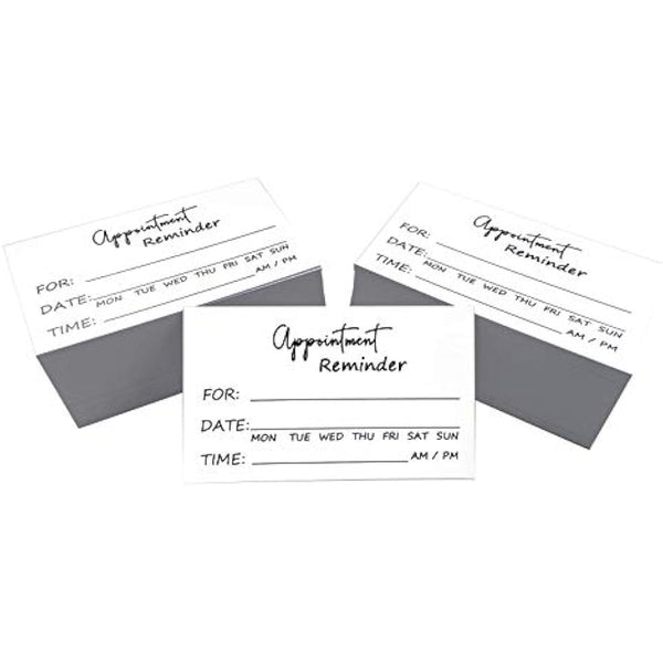 200 Appointment Reminder Cards for Business, Hair Salon, Dental Office, Massage Therapist, Grooming, Hairdresser, Medical Doctors and More - Bulk Pack of Your Next Appointment Cards