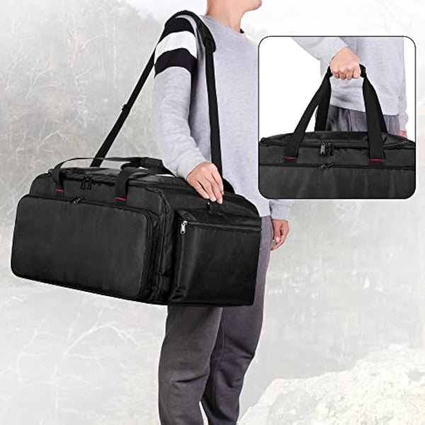 DSLEAF RC Storage Bag for 1/8 or 1/10 Car, Protective RC Carry Case with Multi Pockets for Batteries, Charger, Tools and Other Accessories, Patented Design