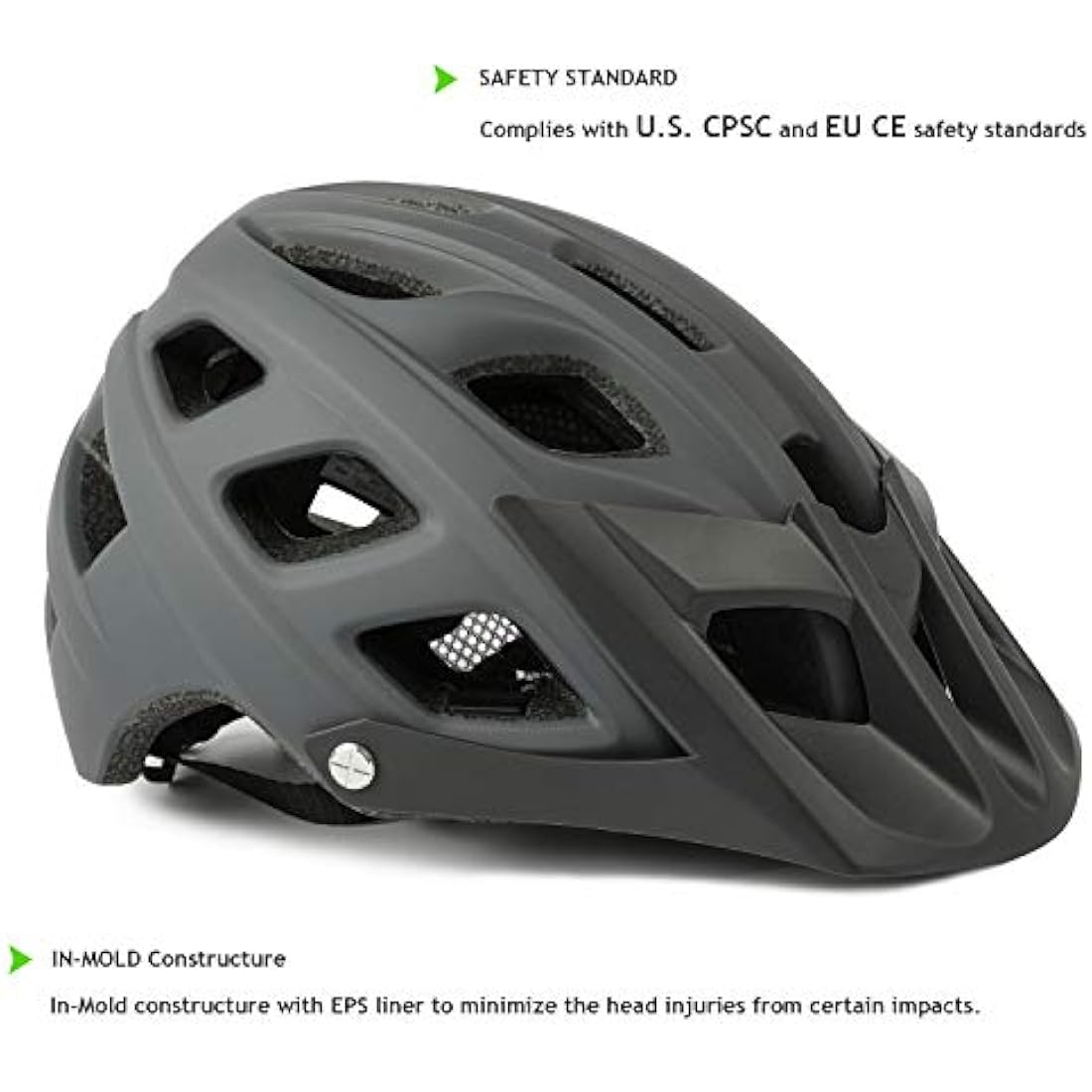Exclusky Mountain Bike Helmet, MTB Helmet Adult Lightweight Breathable Mens Bike Helmet Cycling Mountain & Road Bicycle Helmets for Men Women