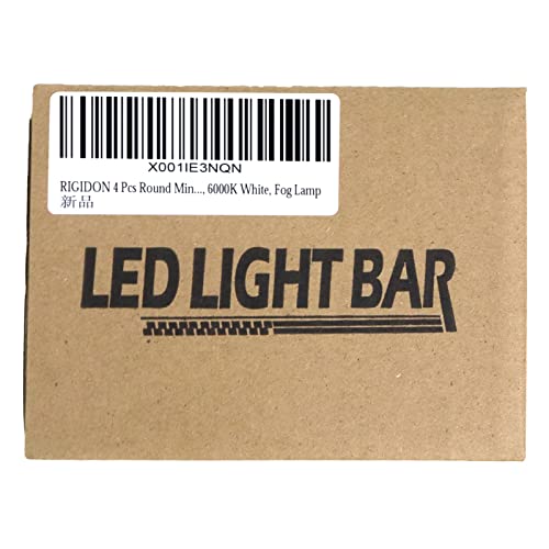 RIGIDON 4 Pcs Round Mini Ultr Thin Led Work Light, 3.2 inch 42W Spot Beam, 12V 24V Outdoor Driving Lights Lamp for Car Off road Boat Truck 4x4 SUV ATV Tractors Excavator, 6000K White, Fog Lamp