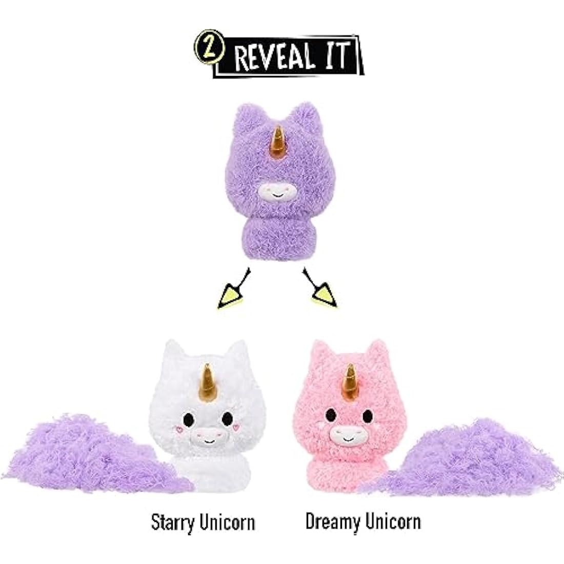 Fluffie Stuffiez Small Collectible Plush - UNICORN - Suprise Reveal Unboxing with ASMR Fidget DIY Fur Pulling, Ultrasoft Fluff - Great for Kids Ages 4+