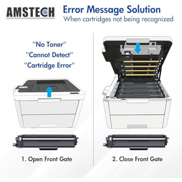 4-Packs Compatible for Brother TN-243CMYK Toner Value Pack TN247 Toner for Brother DCP-L3550CDW DCP-L3510CDW HL-L3230CDW HL-L3210CW MFC-L3750CDW MFC-L3770CDW TN243CMYK TN243BK TN243C TN243Y TN243M