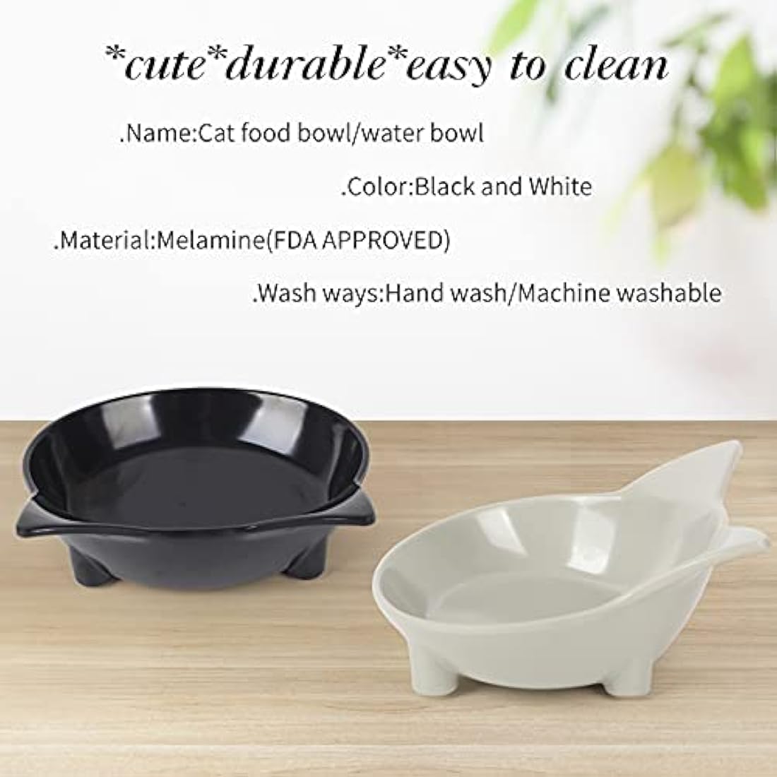 Cotill Cat Bowls, Anti-slip Multi-purpose Cat Food Bowl Pet Water Bowl Cat Feeding Bowl, Set of 3 - Grey/Black/White