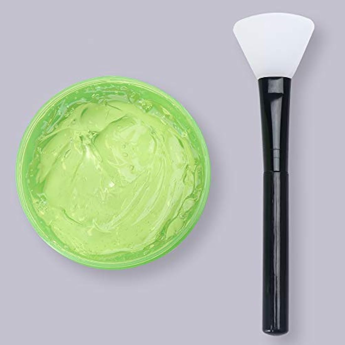 Face Mask Brush Silicone 2PCS Flexible Facial Mud Mask Applicator Brush, Hairless Moisturizers Applicator Tools, Wood Handle Mask Applicator for Mud, Clay, Charcoal Mixed Mask