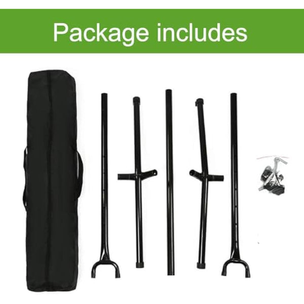 Goutime Portable Hammock Stand with Carry Bag, Fits Hammocks 9 Feet Long,550lb Capacity Black,Hanging Chair Stand,frame stand,for String-style, Brazilian-style, Flat-style【 Not