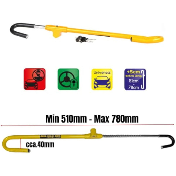 alca Germany Car Pedal to Steering Wheel Lock Clutch Break Anti-Theft A301000