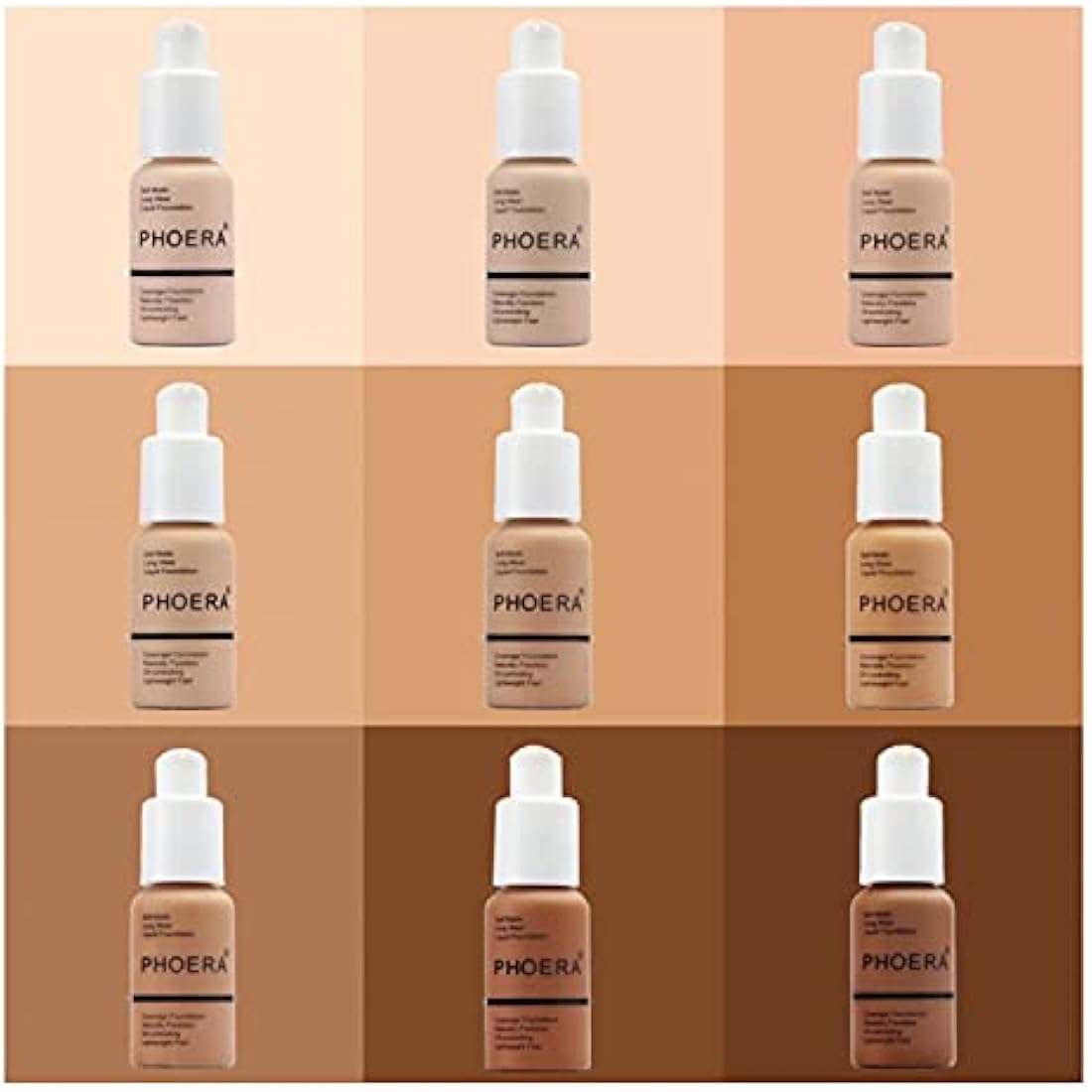 Aquapurity Phoera® Full Coverage Foundation Soft Matte Oil Control Concealer 30ml Flawless Cream Smooth Long Lasting (109 MOCHA)