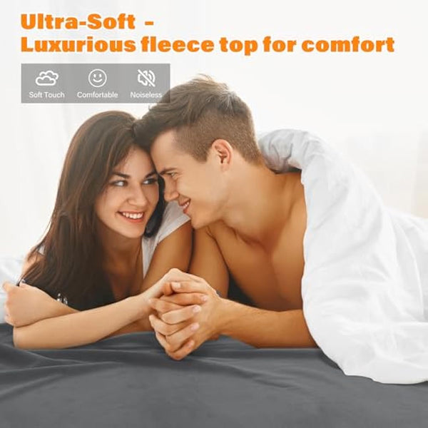 Catalonia Classy Waterproof Bed Blankets, Squirt Blanket for Love Washable, Bed Cover for Couples, Leakproof Blanket Pad for Adults, 203 x 229cm Taupe/Grey