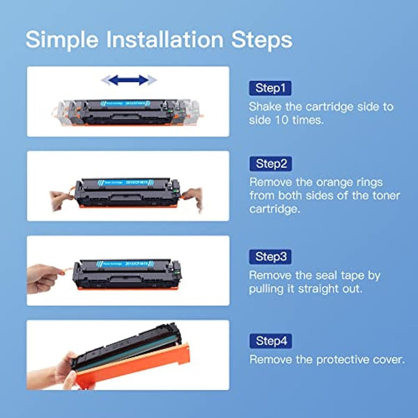 GPC Image Toner Cartridges Replacement for HP 201X 201A CF400X CF400A Compatible with Color LaserJet Pro M252n M277n MFP M252dw M277dw M274n M277c6 (Black Cyan Magenta Yellow, 4-Pack)