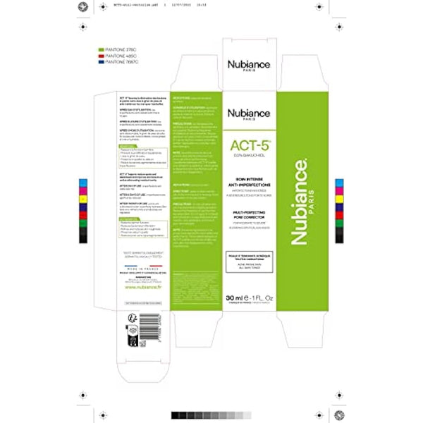 NUBIANCE - Treatment of acne, whiteheads, blackheads - Combination skin - Promotes sebum drainage - Micellar water - Face and body scrub - Face cleansing gel - Corrective cream - Full routine