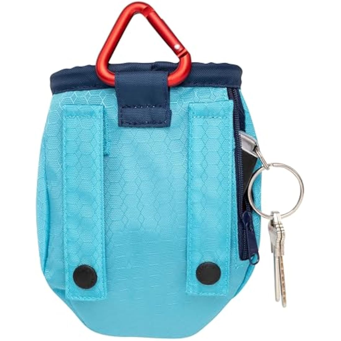Kurgo Go Stuff It Treat Bag, Hands-Free Training Dog Treat Pouch, Includes Belt Clip and Carabiner, Machine Washable, Coastal Blue