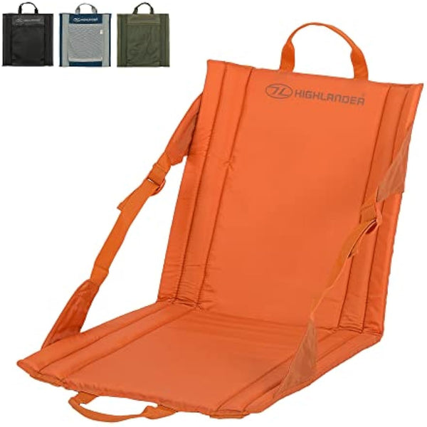 Highlander Outdoor Sit Mat - Portable Seat - Lightweight with Back Support and Pocket - Perfect as a Picnic Chair, Stadium Seat, Beach Chair, or Festival Chair