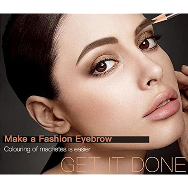 Go Ho 12 PCS Brown Eyebrow Eyeliner Pencil Set, Waterproof Eyebrow Pencil,Long-lasting Sweat-proof Eyeliner Makeup Brow Tint Pen（Dark Brown）