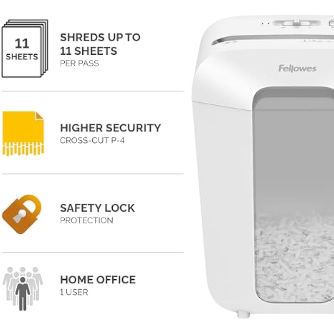 Fellowes Powershred LX70 Cross cut Shredder White