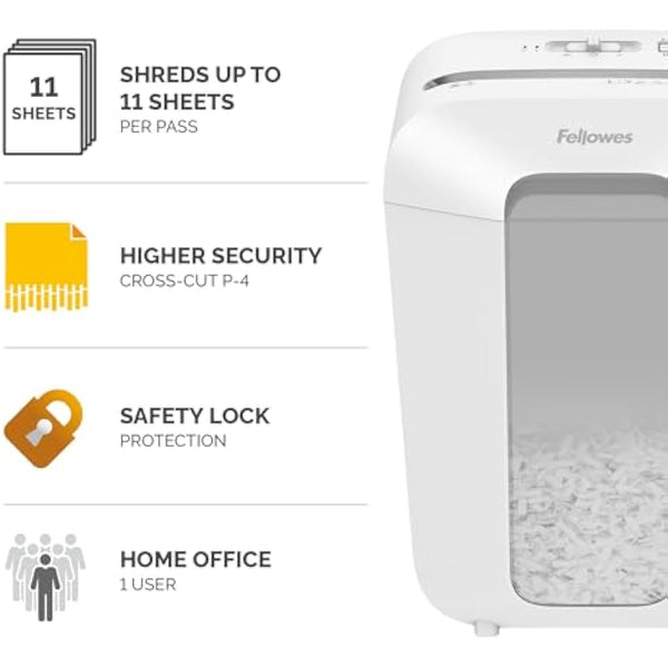 Fellowes Powershred LX70 Cross cut Shredder White