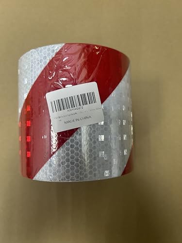 XFXIA Reflective Tape - Yellow & Black, 10cm x 20m, Waterproof, Self-Adhesive Warning Tape for Vehicles, Cars, Trailers, Outdoors