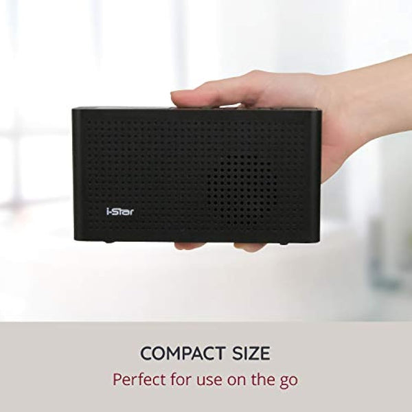 i-Star DAB Radio Portable, DAB Plus/DAB Radio, FM Radio, Small Radio, Digital Radio Mains Powered or Battery, USB Charging, Headphones AUX Port, Sleep Timer