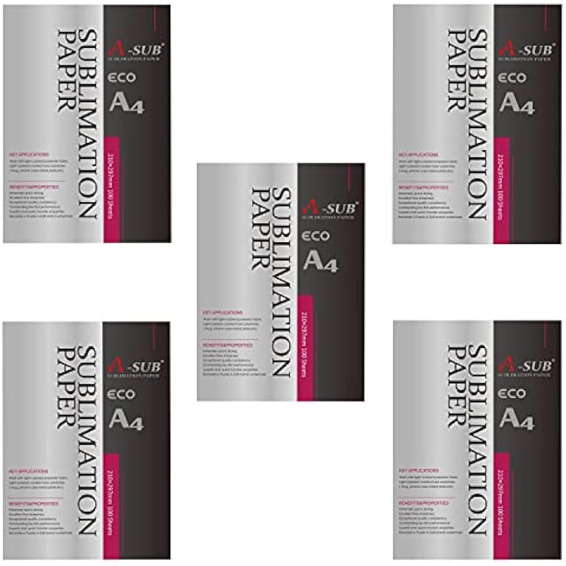 A-SUB Sublimation Paper A4, 210x297mm, 500 Sheets, Compatible with EPSON, SAWGRASS, RICOH, Brother Sublimation Printers