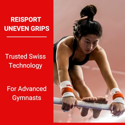 Reisport Women's Gymnastic Grips Uneven Double Buckle Bar Grips, No Slip Fit, XX-Small, X-Small, Small, Medium, Large, X-Large, Women and Girls