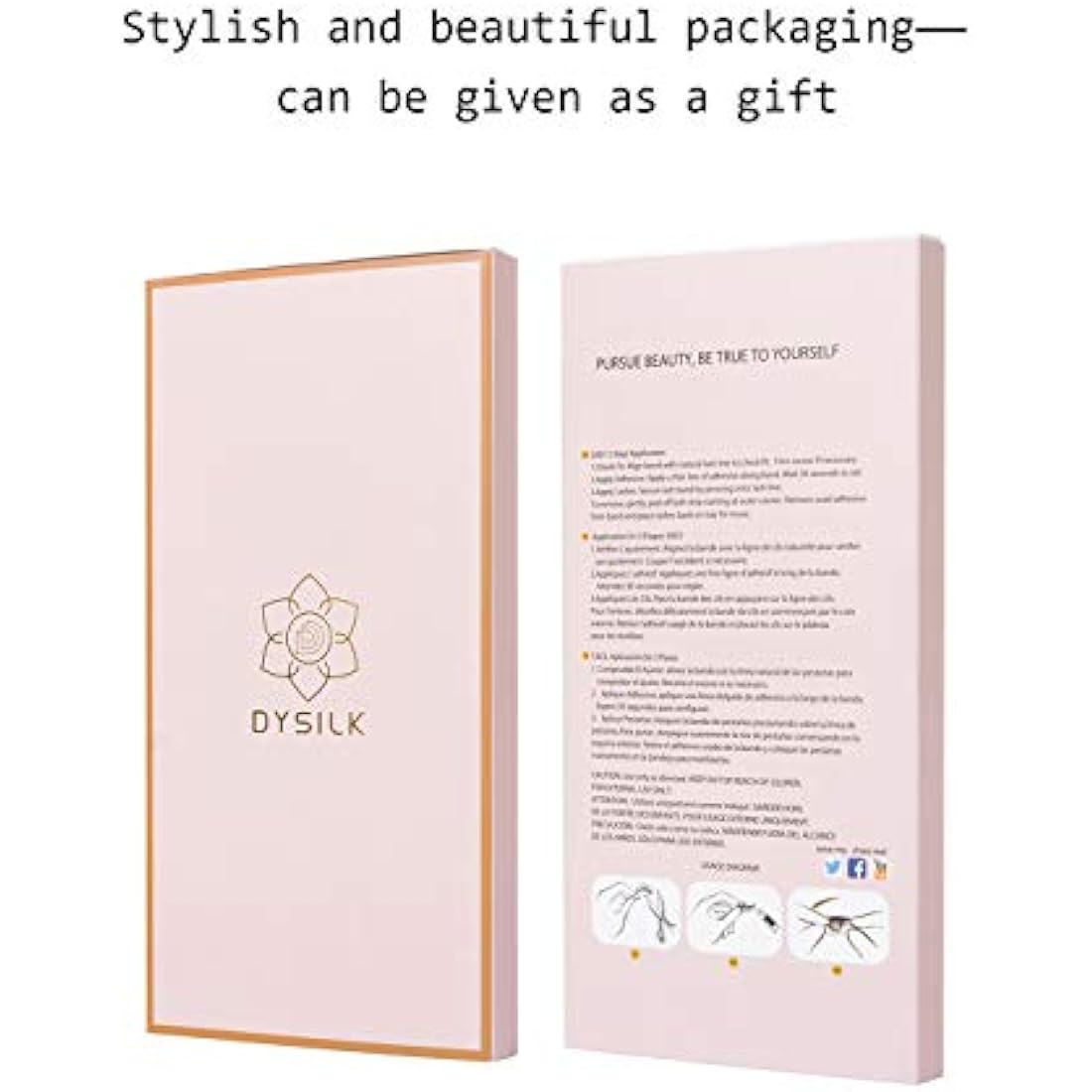 DYSILK 5D Eyelashes Wispies Handmade False Eyelashes Pack Extension Thick Long Reusable Soft Makeup Natural Look Fake Eyelashes