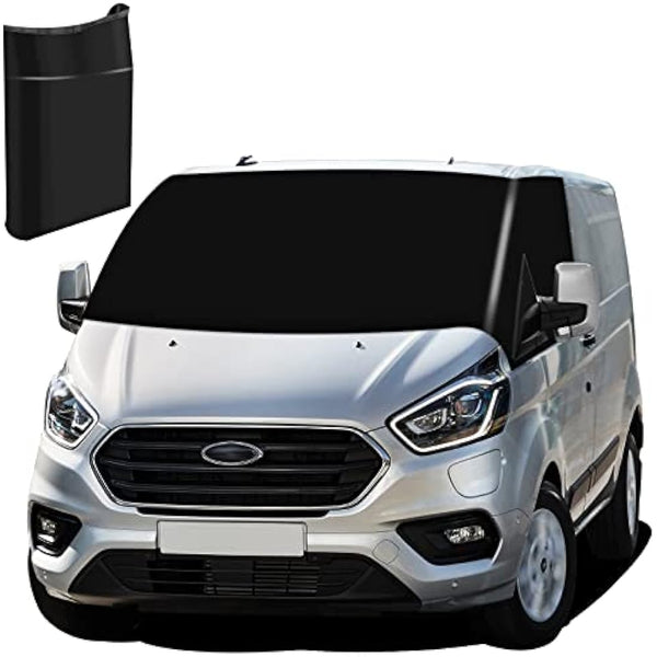 MaxEarn Luxury for Ford Transit Custom Front Windscreen Wrap Cover, 600 Oxford Fabric Window Sunshades Blackout Waterproof Car Windshield Cover, Frost Protection Curtain Camping Cover