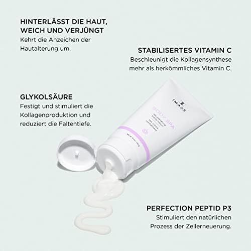 IMAGE Skincare BODY SPA Body Lotion, Glycolic Acid, Macadamia Seed Oil and Shea Butter to Moisturize and Resurface Rough Dry Skin, 170 g