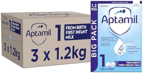 Aptamil 1 First Baby Milk Powder, From Birth, 1.2K (Pack of 3)