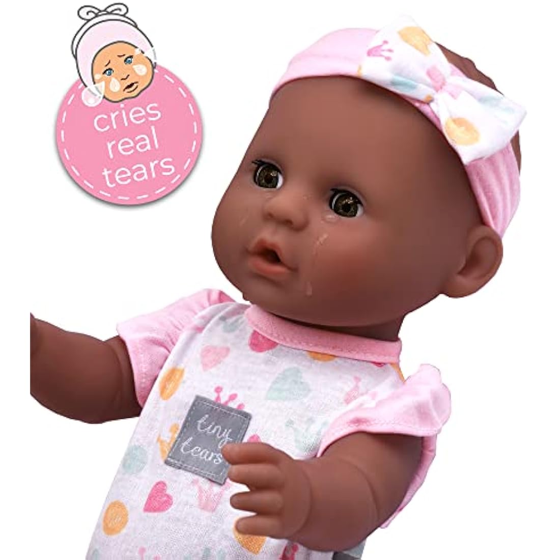 John Adams | Tiny Tears - Baby Classic - 38cm crying and wetting doll: One of the UK's best loved doll brands! | Nurturing Dolls | Ages 18m+
