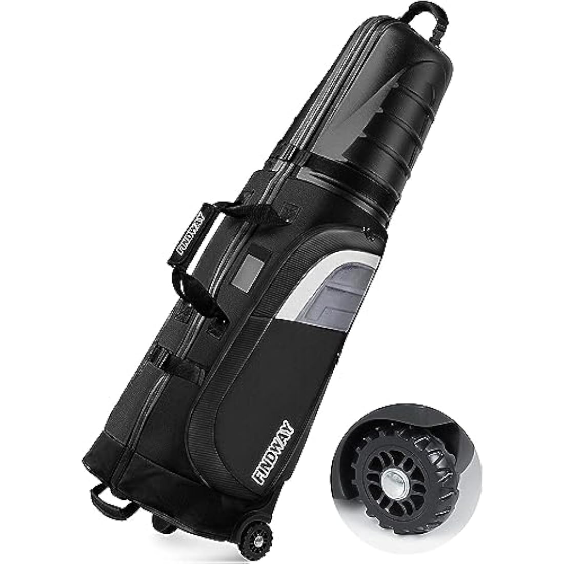 Findway Golf Travel Bag with Wheels, Premium Durable Waterproof Golf Travel and Flight Bag with Hard Case Top, Protection for Clubs, Portable and Lightweight