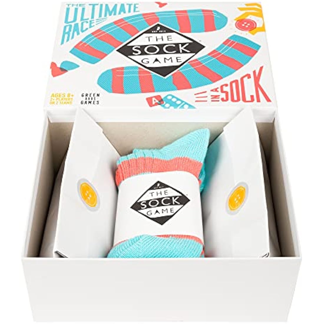 Green Brothers Games | The Sock Game | Board Game | Ages 8+ | 2+ Players | 5-30 Minutes Playing Time