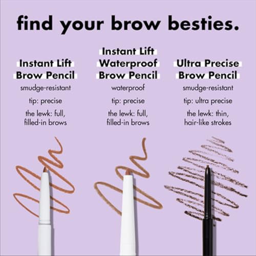 e.l.f. Instant Lift Brow Pencil, Dual-Sided, Precise, Fine Tip, Shapes, Defines, Fills Brows, Contours, Combs, Tames, Auburn 0.18g