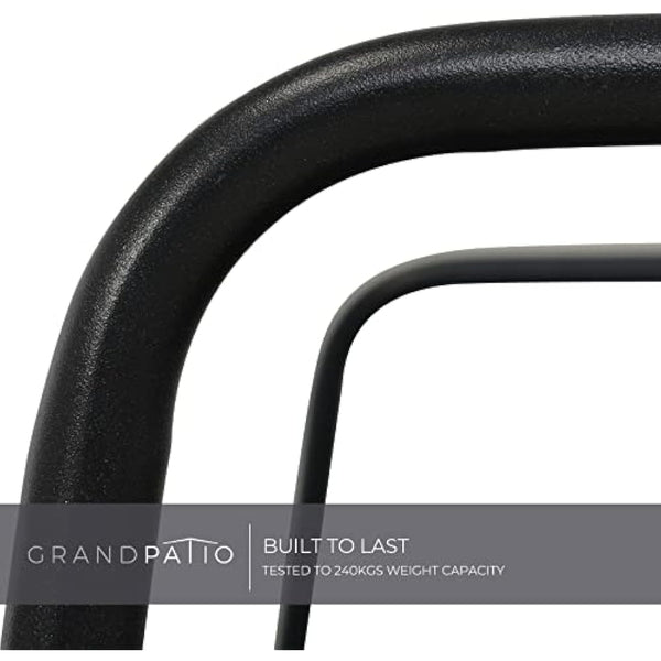 Grand patio Conversation Sets 4 Pieces, Garden Table and Chairs, mesh sling Material, Waterproof, Breathable, Garden Furniture Sets for Outdoor, Backyard, Poolside (Brown)