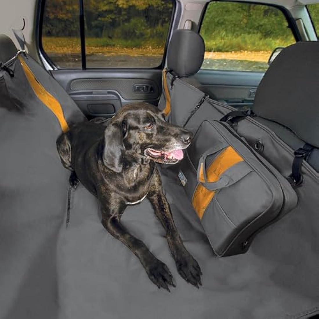Kurgo Wander Hammock Cover, Dog Car Seat Protector, Durable Scratch-Resistant Material, Waterproof, Charcoal Grey