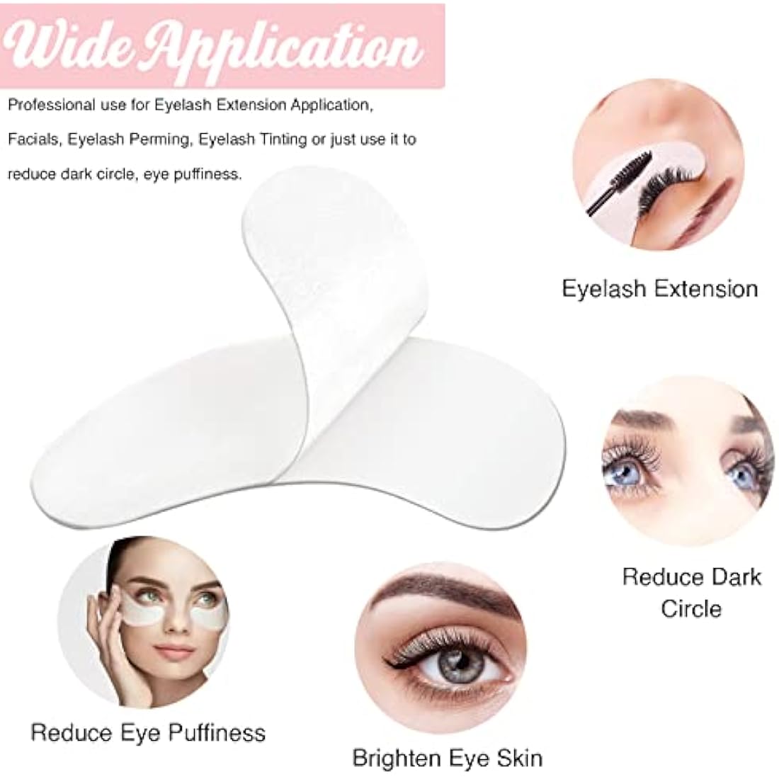 GreenLife® 400 Pairs Eyelash Lash Extension Under Eye Patches Under Eye Gel Collagen Eye Pads Lint Patches