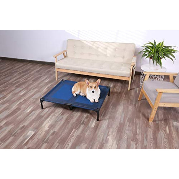 ANWA Elevated Dog Bed Large Size, Raised Dog Bed Outdoor Use, Portable Dog Cot Large Dogs
