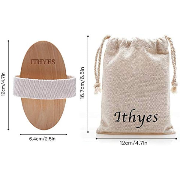 Ithyes Dry Brushing Body Brush Exfoliating Brush Natural Bristle Bath Brush for Remove Dead Skin Toxins Cellulite,Treatment,Improves Lymphatic Functions,Exfoliates,Stimulates Blood Circulation
