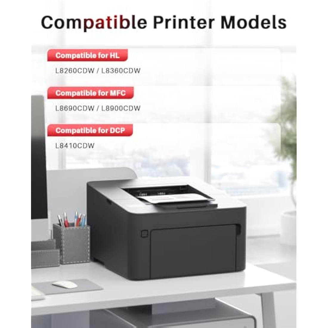 Halloya TN423 Compatible Toner Cartridges Replacement for Brother TN423 TN421 for Brother HL-L8260CDW HL-L8360CDW MFC-L8690CDW MFC-L8900CDW DCP-L8410CDW DCP-L8410CDN ( 4 Pack)