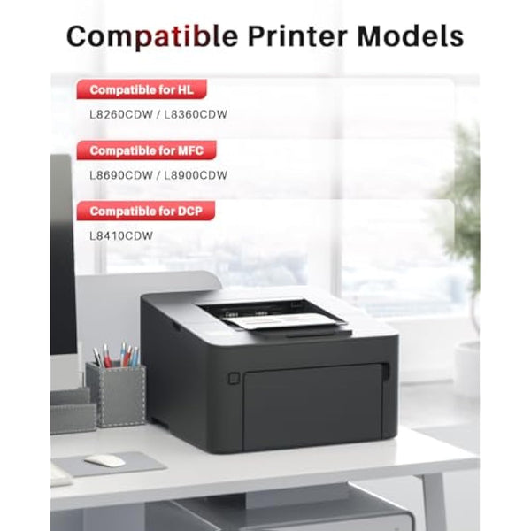 Halloya TN423 Compatible Toner Cartridges Replacement for Brother TN423 TN421 for Brother HL-L8260CDW HL-L8360CDW MFC-L8690CDW MFC-L8900CDW DCP-L8410CDW DCP-L8410CDN ( 4 Pack)