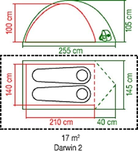 Coleman Tent Darwin 2-4 Person | Compact Lightweight Dome Tent | Models with Darkened Bedroom | Camping, Festival and Hiking Tent | 4500mm Waterproof | with Sewn-in Groundsheet
