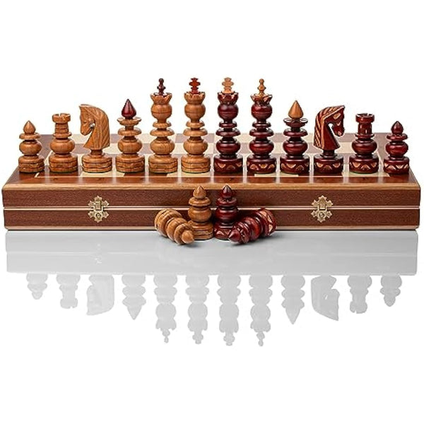 Master of Chess Wooden Chess Set with Pieces “BYZANTIUM” 59 cm / 23 in - Handcrafted Large Portable Chess Board Game for Adults and Kids - Solid Construction