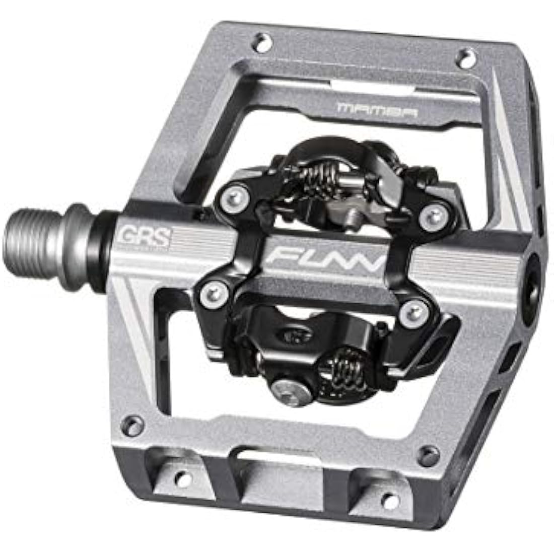 Funn Mamba S MTB Clipless Pedals, Double Sided Clip Compact Platform Mountain Bike Pedals, Compatible with SPD Cleats, 9/16-Inch CrMo Axle Bicycle Pedals for MTB/BMX/Gravel Cycling