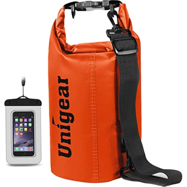 Unigear Waterproof Bags/Waterproof Bags/Dry Bag (2L/5L/10L/20L/30L/40L) for Outdoor Activities and Water Sports, Camping, Boating, Kayaking, Fishing with Waterproof Phone Pouch